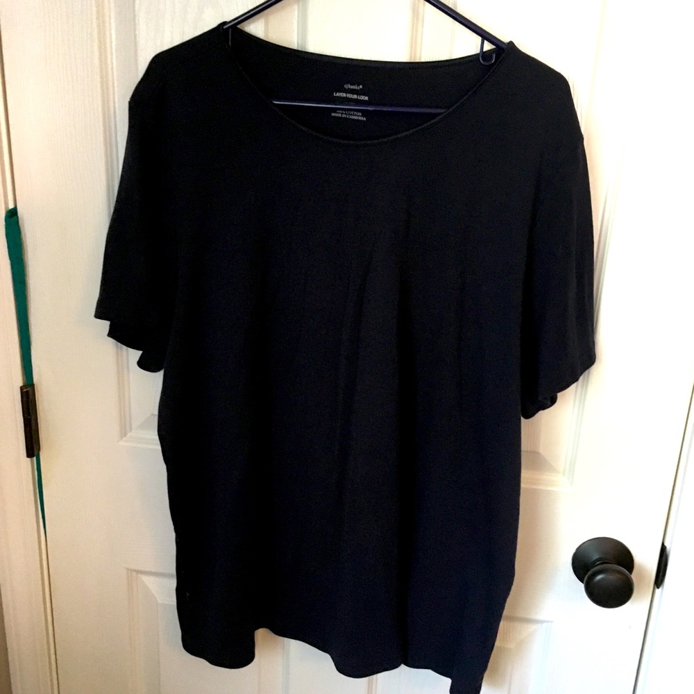 Navy short sleeve top from C J Banks, size 3x